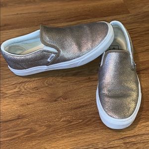 Shimmery Rose Gold vans
